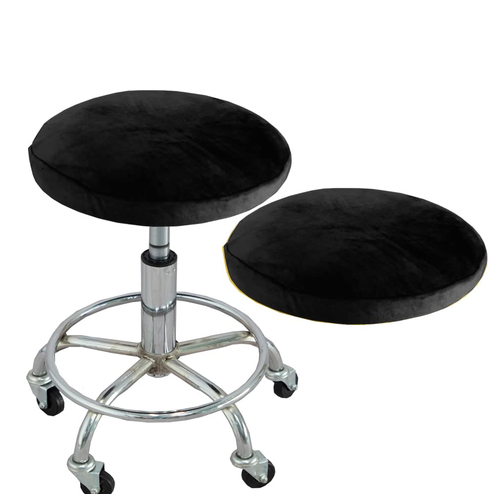 専用です　　　　 ベロア調素材黒色　2セット　座布団にもなる背もたれイス ベロア調素材黒色 2セット 座布団にもなる背もたれイス